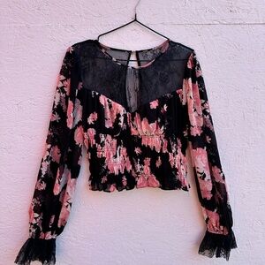 Free People Daphne Floral Blouse